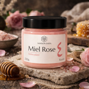 miel rosemiel rare premium🟡 découvrez ce miel rare et délicat… le miel rose ! découvrez un miel d’exception, à la couleur surprenante et au goût raffiné : le fameux miel rose. le miel rose est un produit rare et précieux, apprécié pour sa douceur, sa texture onctueuse et ses notes florales subtiles. récolté dans des environnements préservés, ce miel naturel séduit autant par son apparence unique que par ses qualités gustatives exceptionnelles. ⸻ 🟡 origine et spécificité du miel rose un miel issu d’une nature préservée. le miel rose trouve son origine dans des régions riches en biodiversité florale, où les abeilles butinent des fleurs aux pigments naturellement rosés. cette diversité botanique donne naissance à un miel monofloral ou multifloral d’une grande richesse. produit selon des méthodes artisanales, ce miel est récolté avec soin afin de préserver toutes ses propriétés naturelles. il est garanti 100% pur, sans additif, ni transformation industrielle. ⸻ 🟡 une couleur et une texture uniques le miel rose se distingue immédiatement par sa teinte délicatement rosée, rare dans l’univers du miel. sa texture est crémeuse, fondante et agréable en bouche. son aspect visuel en fait un produit haut de gamme, idéal pour offrir ou pour une consommation plaisir. ⸻ 🟡 un goût doux et raffiné en bouche, le miel rose offre : • une douceur légère et équilibrée • des notes florales subtiles • une sensation légèrement fruitée 👉 un miel idéal pour ceux qui recherchent une expérience gustative différente et élégante. ⸻ 🟡 les bienfaits du miel rose le miel rose est reconnu pour : • sa richesse en antioxydants naturels • son effet apaisant sur la gorge • son apport en énergie naturelle • ses propriétés digestives douces 👉 comme tous les miels, il peut être consommé dans le cadre d’une alimentation équilibrée (avec modération pour les personnes diabétiques). ⸻ 🟡 utilisation culinaire du miel rose le miel rose peut être utilisé de différentes façons : • À la cuillère pour une dégustation pure • sur du pain, des crêpes ou des pancakes • dans une infusion ou un thé • en accompagnement de desserts ou yaourts ⸻ 🟡 pourquoi choisir notre miel rose ? • 100% naturel et pur • sans sucre ajouté • non chauffé • récolte artisanale • sélection premium maison shifa 👉 un miel rare qui allie plaisir, qualité et authenticité. maison shifa