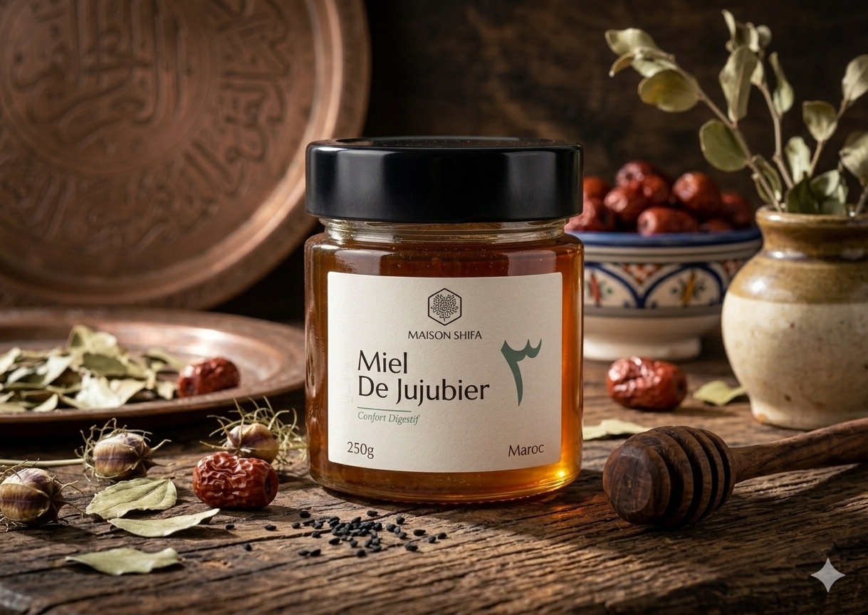 miel rosemiel rare premium🟡 découvrez ce miel rare et délicat… le miel rose ! découvrez un miel d’exception, à la couleur surprenante et au goût raffiné : le fameux miel rose. le miel rose est un produit rare et précieux, apprécié pour sa douceur, sa texture onctueuse et ses notes florales subtiles. récolté dans des environnements préservés, ce miel naturel séduit autant par son apparence unique que par ses qualités gustatives exceptionnelles. ⸻ 🟡 origine et spécificité du miel rose un miel issu d’une nature préservée. le miel rose trouve son origine dans des régions riches en biodiversité florale, où les abeilles butinent des fleurs aux pigments naturellement rosés. cette diversité botanique donne naissance à un miel monofloral ou multifloral d’une grande richesse. produit selon des méthodes artisanales, ce miel est récolté avec soin afin de préserver toutes ses propriétés naturelles. il est garanti 100% pur, sans additif, ni transformation industrielle. ⸻ 🟡 une couleur et une texture uniques le miel rose se distingue immédiatement par sa teinte délicatement rosée, rare dans l’univers du miel. sa texture est crémeuse, fondante et agréable en bouche. son aspect visuel en fait un produit haut de gamme, idéal pour offrir ou pour une consommation plaisir. ⸻ 🟡 un goût doux et raffiné en bouche, le miel rose offre : • une douceur légère et équilibrée • des notes florales subtiles • une sensation légèrement fruitée 👉 un miel idéal pour ceux qui recherchent une expérience gustative différente et élégante. ⸻ 🟡 les bienfaits du miel rose le miel rose est reconnu pour : • sa richesse en antioxydants naturels • son effet apaisant sur la gorge • son apport en énergie naturelle • ses propriétés digestives douces 👉 comme tous les miels, il peut être consommé dans le cadre d’une alimentation équilibrée (avec modération pour les personnes diabétiques). ⸻ 🟡 utilisation culinaire du miel rose le miel rose peut être utilisé de différentes façons : • À la cuillère pour une dégustation pure • sur du pain, des crêpes ou des pancakes • dans une infusion ou un thé • en accompagnement de desserts ou yaourts ⸻ 🟡 pourquoi choisir notre miel rose ? • 100% naturel et pur • sans sucre ajouté • non chauffé • récolte artisanale • sélection premium maison shifa 👉 un miel rare qui allie plaisir, qualité et authenticité. maison shifa