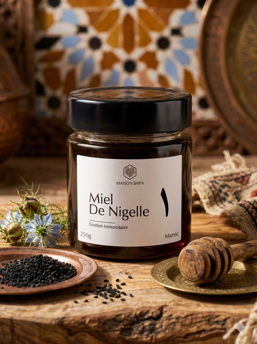 miel rosemiel rare premium🟡 découvrez ce miel rare et délicat… le miel rose ! découvrez un miel d’exception, à la couleur surprenante et au goût raffiné : le fameux miel rose. le miel rose est un produit rare et précieux, apprécié pour sa douceur, sa texture onctueuse et ses notes florales subtiles. récolté dans des environnements préservés, ce miel naturel séduit autant par son apparence unique que par ses qualités gustatives exceptionnelles. ⸻ 🟡 origine et spécificité du miel rose un miel issu d’une nature préservée. le miel rose trouve son origine dans des régions riches en biodiversité florale, où les abeilles butinent des fleurs aux pigments naturellement rosés. cette diversité botanique donne naissance à un miel monofloral ou multifloral d’une grande richesse. produit selon des méthodes artisanales, ce miel est récolté avec soin afin de préserver toutes ses propriétés naturelles. il est garanti 100% pur, sans additif, ni transformation industrielle. ⸻ 🟡 une couleur et une texture uniques le miel rose se distingue immédiatement par sa teinte délicatement rosée, rare dans l’univers du miel. sa texture est crémeuse, fondante et agréable en bouche. son aspect visuel en fait un produit haut de gamme, idéal pour offrir ou pour une consommation plaisir. ⸻ 🟡 un goût doux et raffiné en bouche, le miel rose offre : • une douceur légère et équilibrée • des notes florales subtiles • une sensation légèrement fruitée 👉 un miel idéal pour ceux qui recherchent une expérience gustative différente et élégante. ⸻ 🟡 les bienfaits du miel rose le miel rose est reconnu pour : • sa richesse en antioxydants naturels • son effet apaisant sur la gorge • son apport en énergie naturelle • ses propriétés digestives douces 👉 comme tous les miels, il peut être consommé dans le cadre d’une alimentation équilibrée (avec modération pour les personnes diabétiques). ⸻ 🟡 utilisation culinaire du miel rose le miel rose peut être utilisé de différentes façons : • À la cuillère pour une dégustation pure • sur du pain, des crêpes ou des pancakes • dans une infusion ou un thé • en accompagnement de desserts ou yaourts ⸻ 🟡 pourquoi choisir notre miel rose ? • 100% naturel et pur • sans sucre ajouté • non chauffé • récolte artisanale • sélection premium maison shifa 👉 un miel rare qui allie plaisir, qualité et authenticité. maison shifa