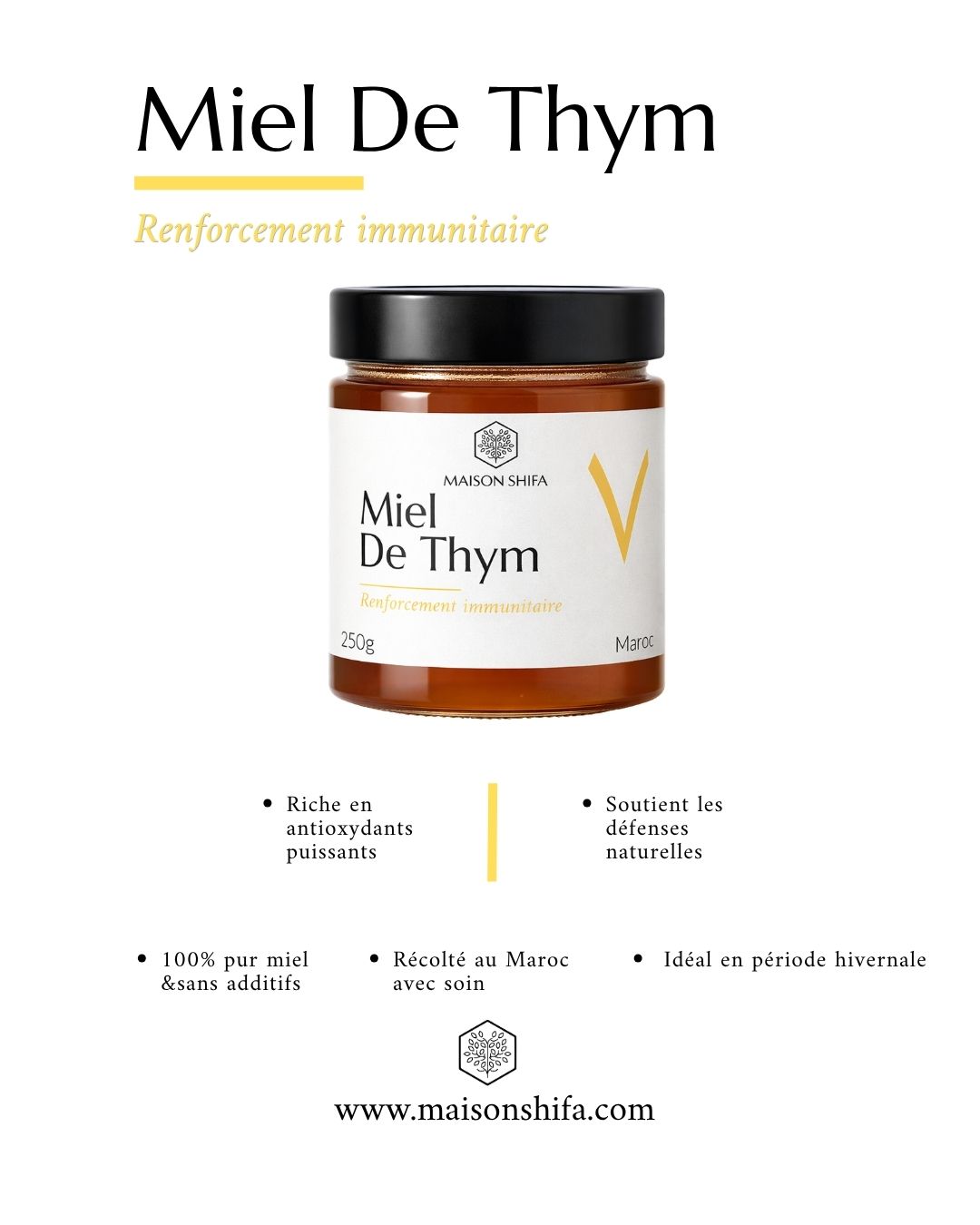 Miel de Thym<br>Miel Naturel Maison Shifa – Image 3