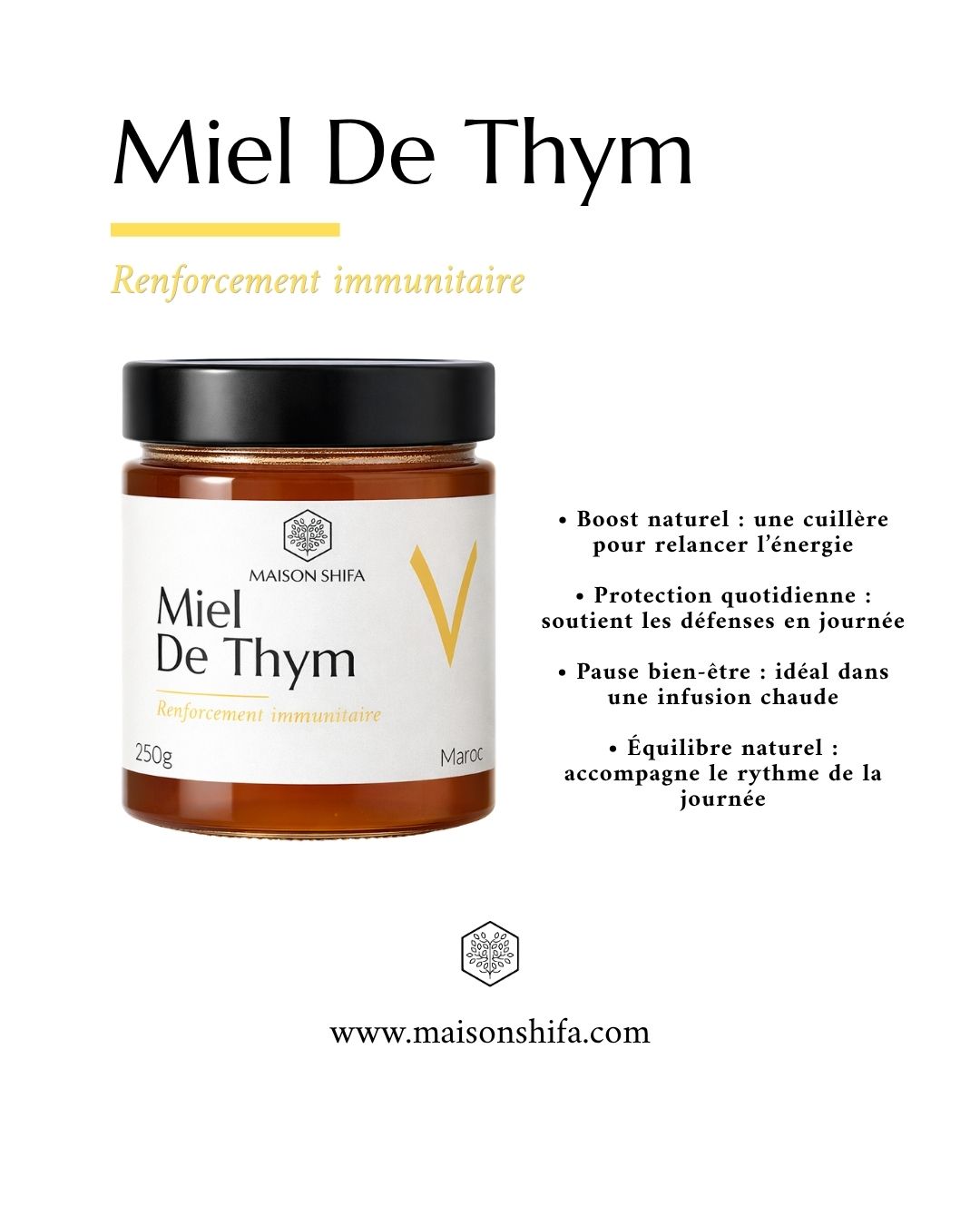 Miel de Thym<br>Miel Naturel Maison Shifa – Image 4
